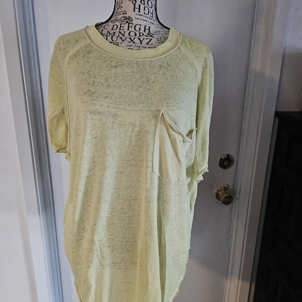 We The Free Soft Yellow Short Sleeve Tee